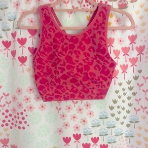 Pink Cheetah workout top